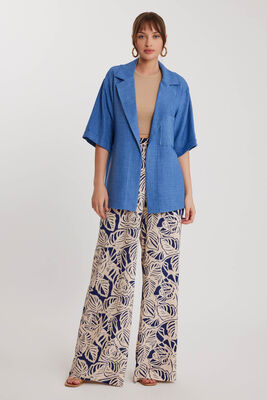 Uzun Yaka Detaylı Düşük Omuz Ceket - Thumbnail (5)