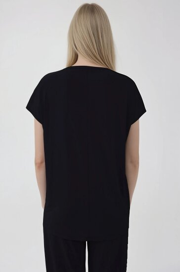 V Yaka Arkası Uzun Bluz - 19