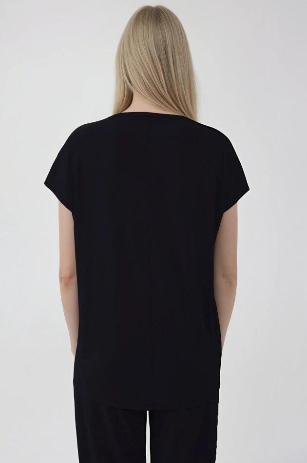 V Yaka Arkası Uzun Bluz - 19