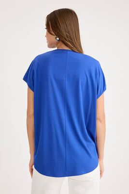 V Yaka Arkası Uzun Salaş Modal Bluz - 16