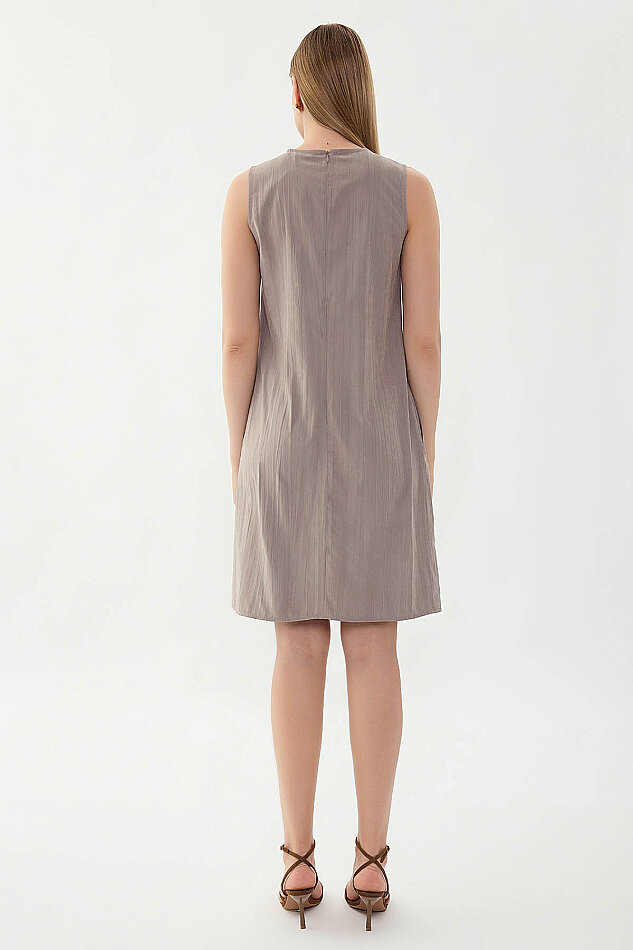 V Yaka Cepli Elbise - 12