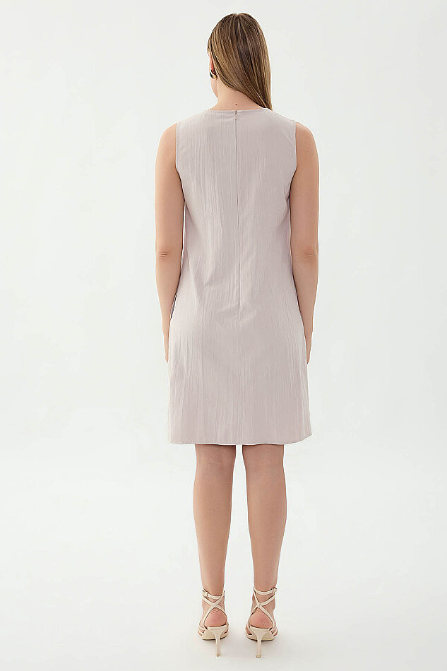 V Yaka Cepli Elbise - 30