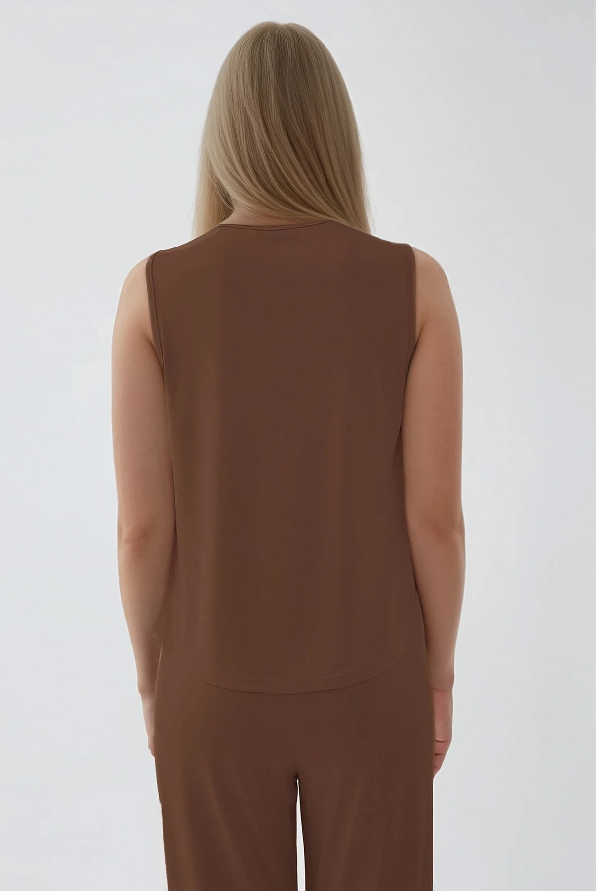 V Yaka Omuzu Pileli Bluz - Thumbnail