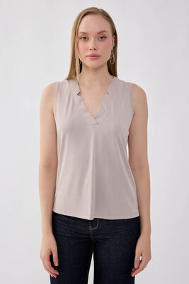 V Yaka Sıfır Kol Bluz