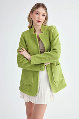 Vatkalı Hakim Yaka Uzun Keçe Ceket