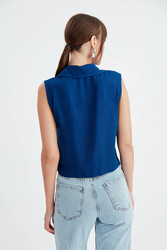 Viskon Keten Bağlamalı Gömlek - 15