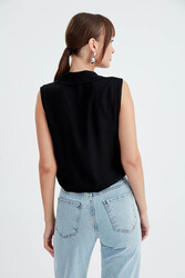 Viskon Keten Bağlamalı Gömlek - 31