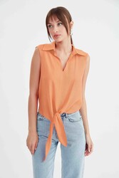 Viskon Keten Bağlamalı Gömlek - 59