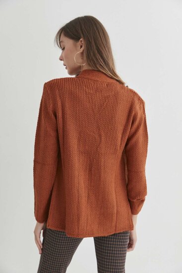 Yaka Cep Detaylı Triko Hırka - 26