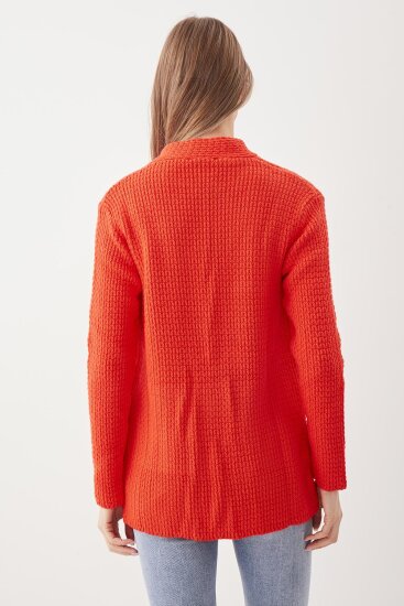 Yaka Cep Detaylı Triko Hırka - 67