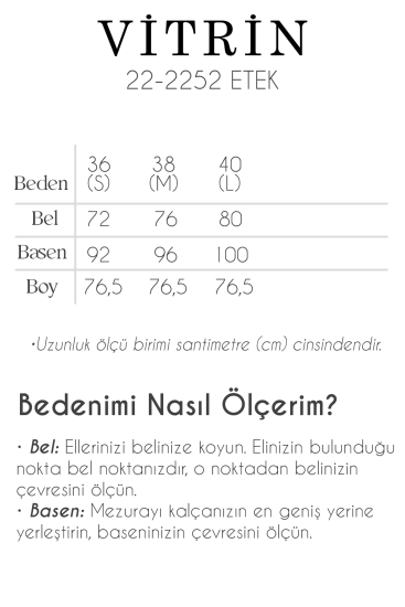 Yanı Fermuarlı Midi Boy Etek - 31