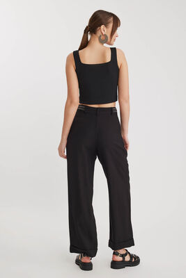 Yanı Taşlı Duble Paça Pantolon - 6