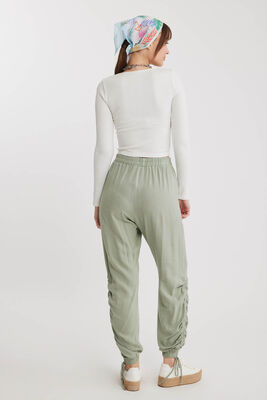 Yanları Büzgülü Beli Ve Paçası Lastikli Pantolon - 6