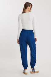 Yanları Büzgülü Beli Ve Paçası Lastikli Pantolon - 12