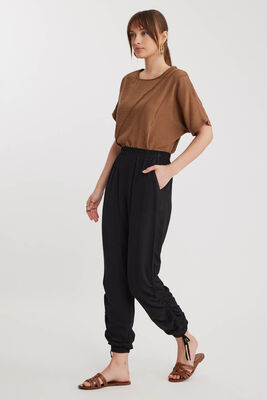 Yanları Büzgülü Beli Ve Paçası Lastikli Pantolon - 14