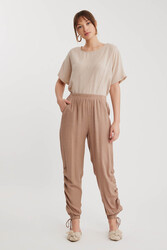 Yanları Büzgülü Beli Ve Paçası Lastikli Pantolon - 24