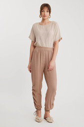 Yanları Büzgülü Beli Ve Paçası Lastikli Pantolon - 26