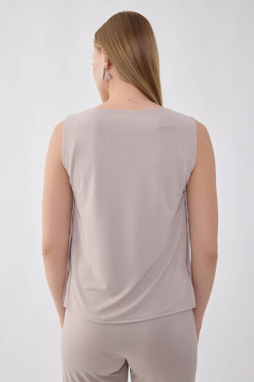 Yanları Düğmeli Bluz - 5