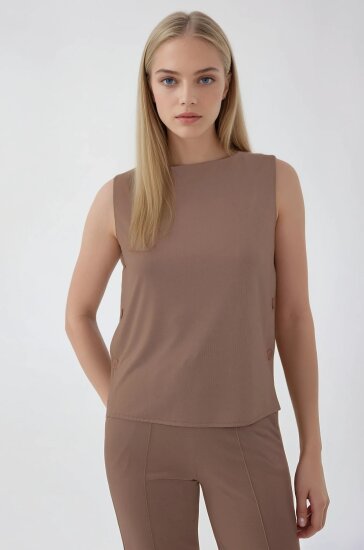 Yanları Düğmeli Bluz - 22