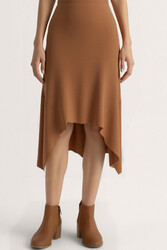 Yanları Uzun Midi Etek - 6