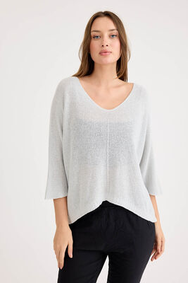 VİTRİN - Yarım Kol Simli Triko Bluz (1)