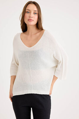 Yarım Kol Simli Triko Bluz - Thumbnail (7)