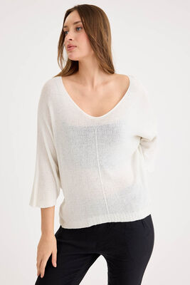 Yarım Kol Simli Triko Bluz - Thumbnail (8)