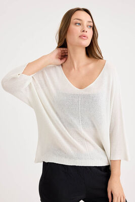 Yarım Kol Simli Triko Bluz - Thumbnail (9)