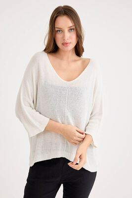 Yarım Kol Simli Triko Bluz - Thumbnail (6)