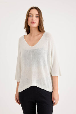 Yarım Kol Simli Triko Bluz - Thumbnail (15)