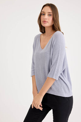 Yarım Kol Simli Triko Bluz - Thumbnail (20)