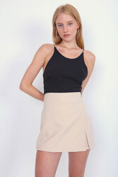 Yırtmaç Detaylı Şort Etek - 19