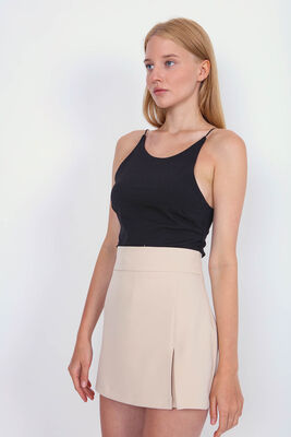 Yırtmaç Detaylı Şort Etek - 24