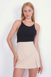 Yırtmaç Detaylı Şort Etek - 22