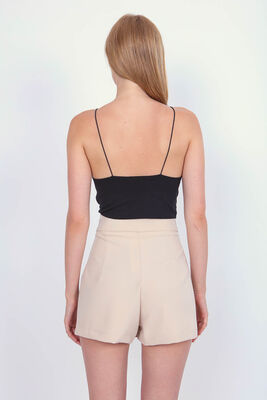 Yırtmaç Detaylı Şort Etek - 23