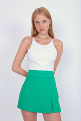 Yırtmaç Detaylı Şort Etek - 3