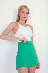 Yırtmaç Detaylı Şort Etek - 5