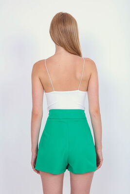 Yırtmaç Detaylı Şort Etek - 6