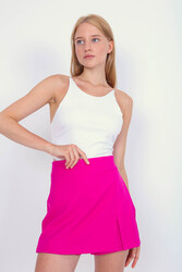 Yırtmaç Detaylı Şort Etek - 26