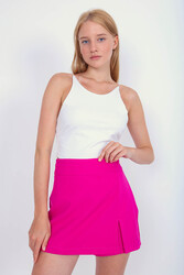 Yırtmaç Detaylı Şort Etek - 27