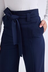 Yüksek Bel Beli Kemerli Pantolon - 6