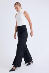 Yüksek Bel Beli Kemerli Pantolon - 17