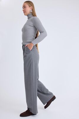 Yüksek Bel Geniş Paça Palazzo Pantolon - Thumbnail (2)