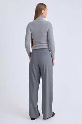 Yüksek Bel Geniş Paça Palazzo Pantolon - Thumbnail (3)