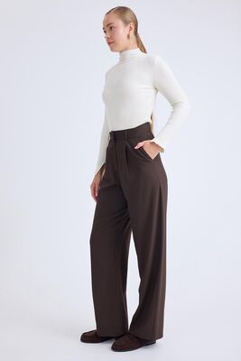 Yüksek Bel Geniş Paça Palazzo Pantolon - Thumbnail (6)