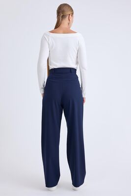 Yüksek Bel Geniş Paça Palazzo Pantolon - Thumbnail (12)