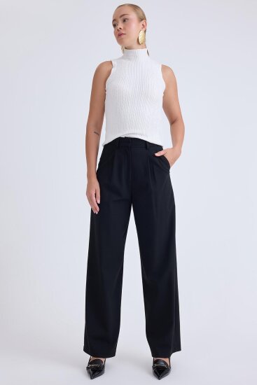 Yüksek Bel Geniş Paça Palazzo Pantolon - 14