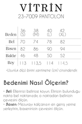 Yüksek Bel İspanyol Paça Süet Kumaş Pantolon - 24