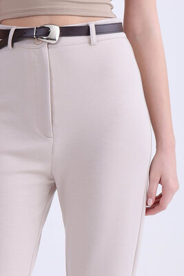 Yüksek Bel Kemerli Modal Pantolon - Thumbnail (3)