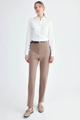 Yüksek Bel Kemerli Modal Pantolon - Thumbnail (14)